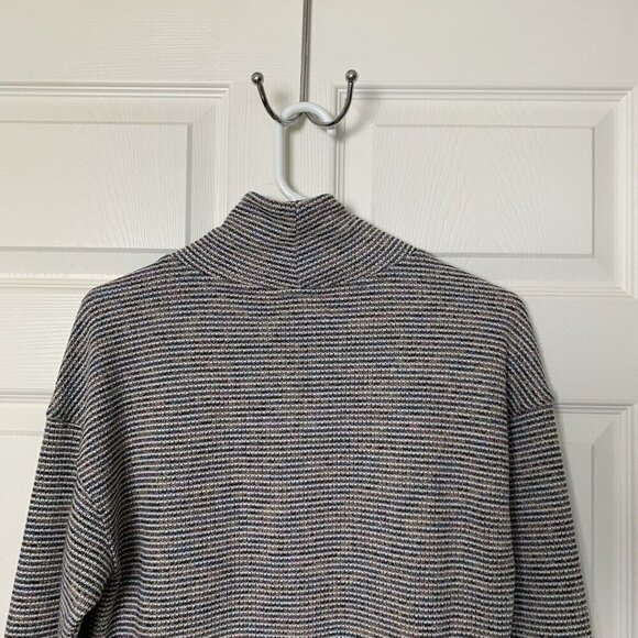 Madewell Women’s XS Multicolor Textured Turtleneck Top Cropped Sweater MB117 - Picture 5 of 9
